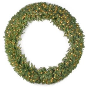 72 in. Tiffany Fir Artificial Wreath with Clear Lights