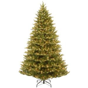 7.5 ft. Feel Real Normandy Fir Hinged Artificial Christmas Tree with 1000 Clear Lights