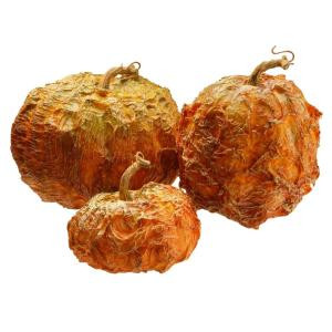 8 in., 6 in. and 5 in. H Pumpkin Decor (Set of 3)