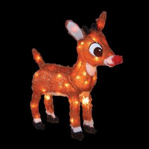 18 in. LED 3D Pre-Lit Rudolph with Blinking Nose