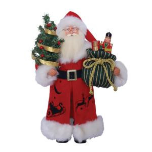 15 in. Up and Away Santa with Tree