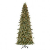 12 ft. Pre-Lit Pomona PE/PVC Artificial Christmas Quick Set Tree x 8579 Tips with 1750 UL Indoor Clear Lights