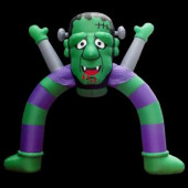 120 in. W x 40 in. D x 144 in. H Inflatable Halloween Archway Monster with Disco Lights