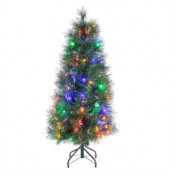 4 ft. Pre-Lit Multicolored Fiber Optic Artificial Christmas Tree with 152 tips