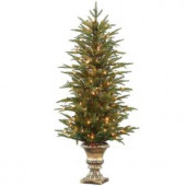 4.5 ft. Feel-Real Fraser Grande Potted Artificial Christmas Tree with 150 Clear Lights
