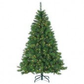 6.5 ft. Pre-Lit Mixed Needle Wisconsin Spruce Artificial Christmas Tree with Clear Lights