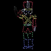72 in. Pro-Line LED Wire Decor Saluting Soldier