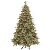7.5 ft. Arctic Spruce Artificial Christmas Tree with Cones and 9-Function LED Lights
