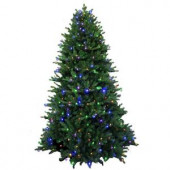 7.5 ft. Pre-Lit LED Natural Noble Fir Artificial Christmas Tree with Color Changing Lights