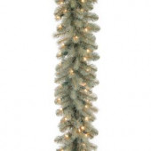 9 ft. Downswept Douglas Blue Garland with Clear Lights