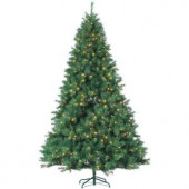 9 ft. Pre-Lit Mixed Needle Wisconsin Spruce Artificial Christmas Tree with Clear Lights