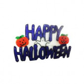 6 in. Happy Halloween Indoor Hanging Decor with 10 LED Lights