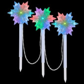 20.28 in. Snowflakes Pathway Stakes (Set of 3)