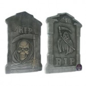 21 in. Spooky Tombstone Sculptures (Set of 2)