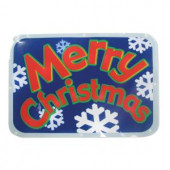Battery-Operated 16 in. LED Light Show Window Sign "Merry Christmas"