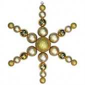 31 in. Gold Shatterproof Star Flake Ornament