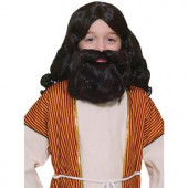 Brown Biblical Wig and Beard Children's Set