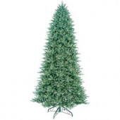 10.5 ft. Indoor Pre-Lit LED Just Cut Deluxe Aspen Fir Artificial Christmas Tree with Color Choice Lights and 1-Plug