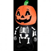 3.5 ft. Inflatable Pumpkin Boy Skeleton