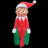 3.5 ft. LED Inflatable Elf on Present