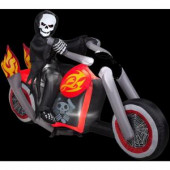 4.4 ft. Inflatable Reaper Motorcycle Scene