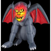 4.6 ft. Inflatable Projection Fire and Ice Gruesome Gargoyle