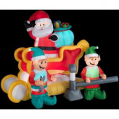 5.6 ft. H Inflatable Animated Santa with Sleigh