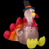 59.84 in. W x 51.18 in. D x 59.84 in. H Inflatable Turkey