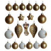 Glass Angel and Ball Ornament Assortment (21-Pack)