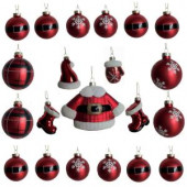 Santa Glass Ornament Set (22-Count)