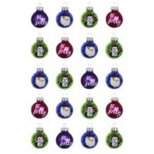 1 in. Round-Santa Penguin and Words Ornament (20-Count)