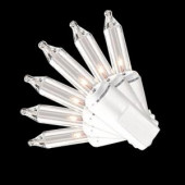 100-Light LED M5 Cool White Faceted Icicle Lights