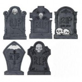 20 in. LED Graveyard Tombstone (Set of 5)