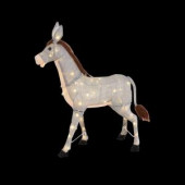 31 in. LED Lighted Tinsel Donkey