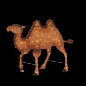36 in. 120-Light LED Tinsel Camel