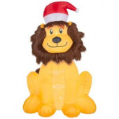 46.46 in. W x 33.47 in. D x 72.05 in. H Lighted Inflatable Lion