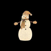 46.75 in. LED Lighted Cotton Snowman