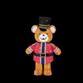 49 in. LED Lighted Tinsel Teddy Bear Soldier