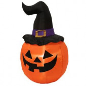 5 ft. H Inflatable Outdoor Pumpkin with Witch Hat