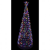 6 ft. Pre-Lit LED Tree Sculpture with Star - Multi-Colored Lights