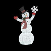 61.75 in. LED Lighted Acrylic Snowman with Snowflake