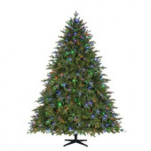 7.5 ft. Pre-Lit LED Monterey Fir PE Quick-Set Artificial Christmas Tree with 700 Color Choice Lights and Remote Control