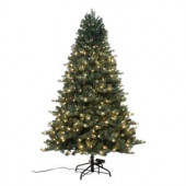 7.5 ft. Spruce Quick-Set Artificial Christmas Tree with 600 9-Function LED Lights and Remote Control