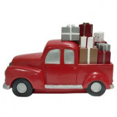 8 in. Truck with Presents Table Decor-Cherry