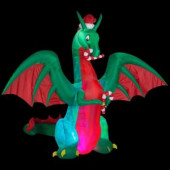 9 ft. H Inflatable Holiday Dragon