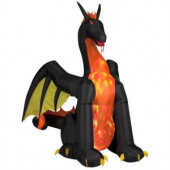 9 ft. H Projection Inflatable Fire and Ice Dragon with Wings