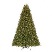 9 ft. Pre-Lit LED Stamford FIR Quick-Set Artificial Christmas Tree with Warm White Lights