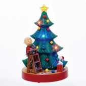 10.5 in. Battery-Operated Animated Musical Peanuts Tree Tablepiece