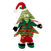 16 in. Battery-Operated Singing and Jumping Plush Christmas Tree