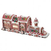 19.5 in. Battery-Operated Gingerbread LED Train Tablepiece